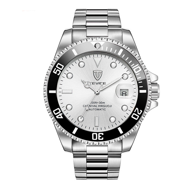 Teweisi luminous green ghost watch men full automatic mechanical watch movement precision steel watch waterproof watch
