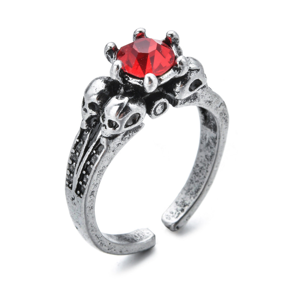Vintage Gothic Punk Style Skull Animal Men's Ring