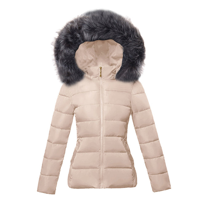 Big Fur New European Fashion White Women's Jacket Plus