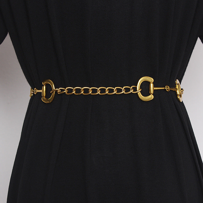 All-Match Elegant Metal Letter Waist Chain