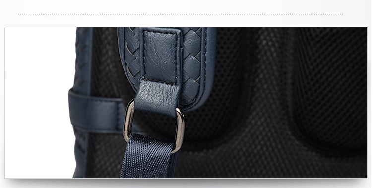 Fashion PU Woven Business Casual Backpack