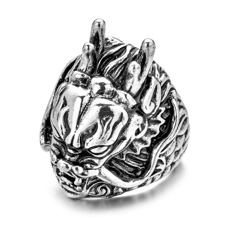 Vintage Gothic Punk Style Skull Animal Men's Ring