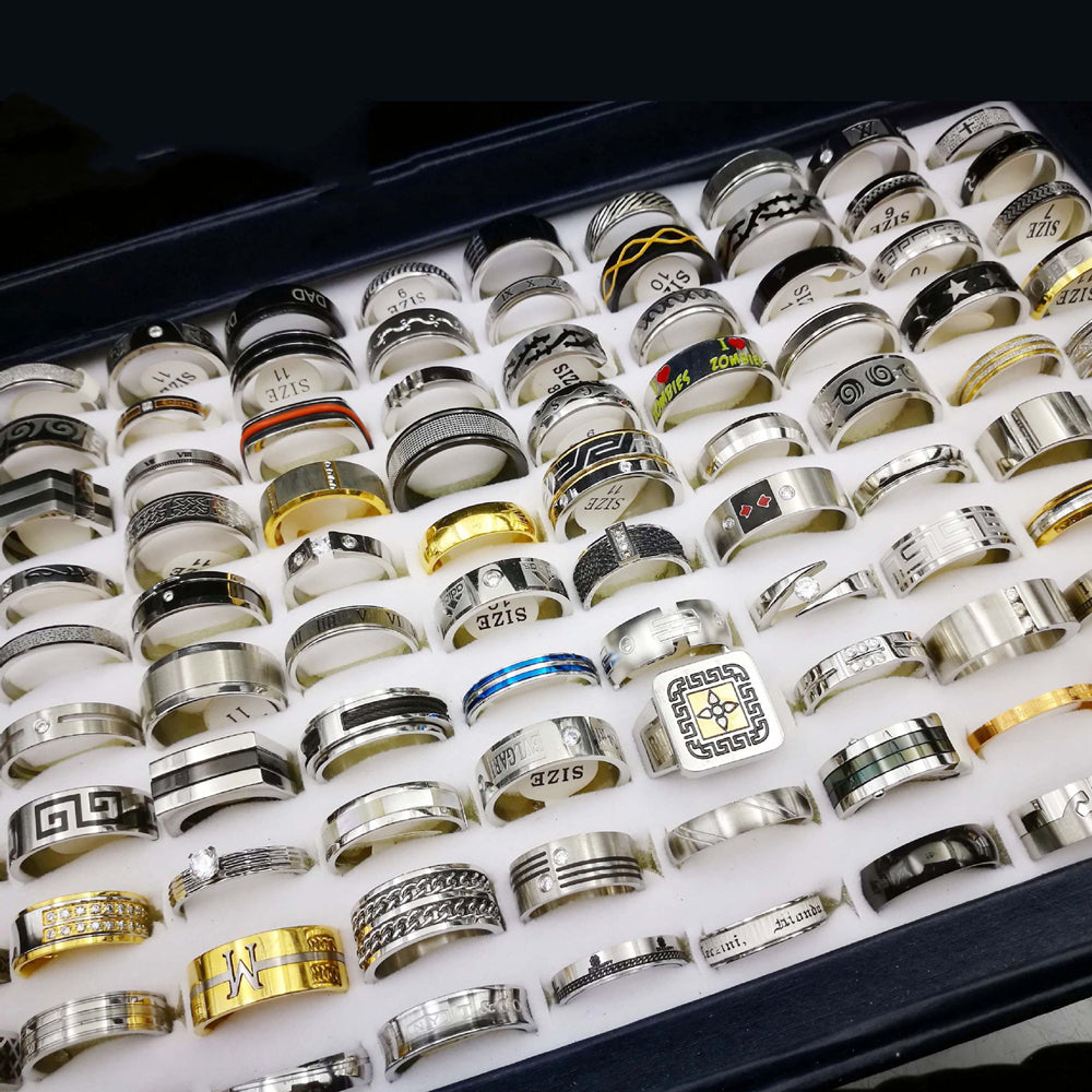 Men's And Women's Mixed Titanium Steel Stainless Steel Rings