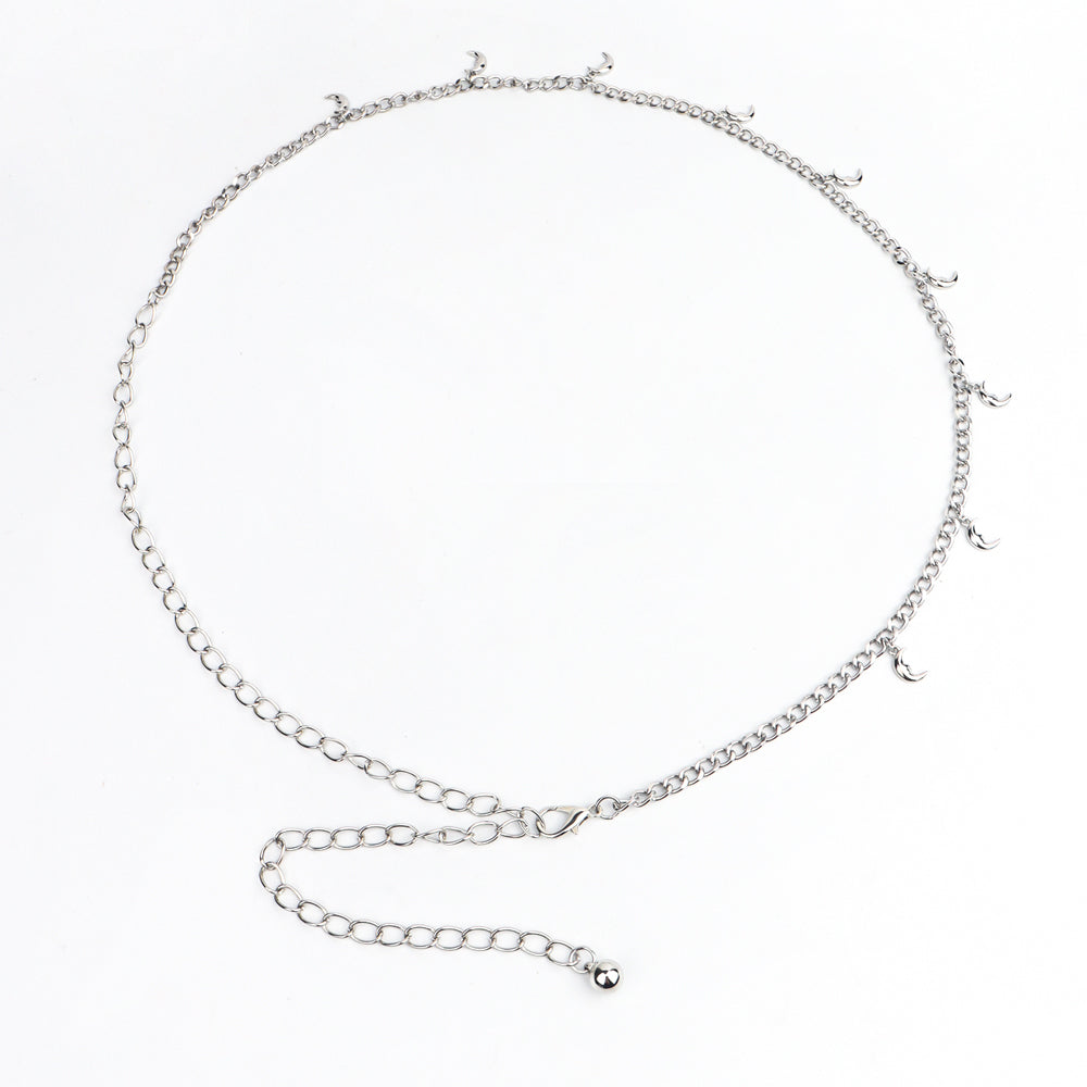 New Beautiful Ladies Waist Chain Star Moon Pendant Chain Simple And Versatile Elegant Dress Dress Evening Dress Accessories
