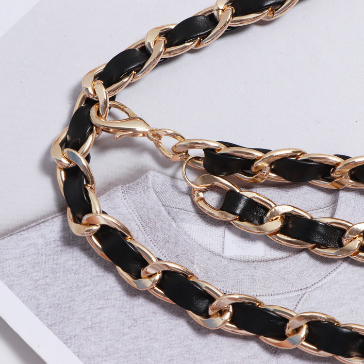 Woven Waist Chain Women's Fine Decorative Dress Simple And Versatile Korean Fashion Sweater Suit Waist Belt With Skirt