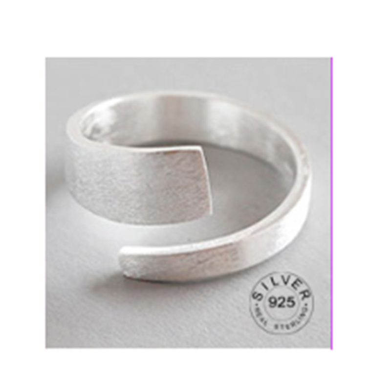 Vintage Silver Color Metal Punk Letter Rings Design