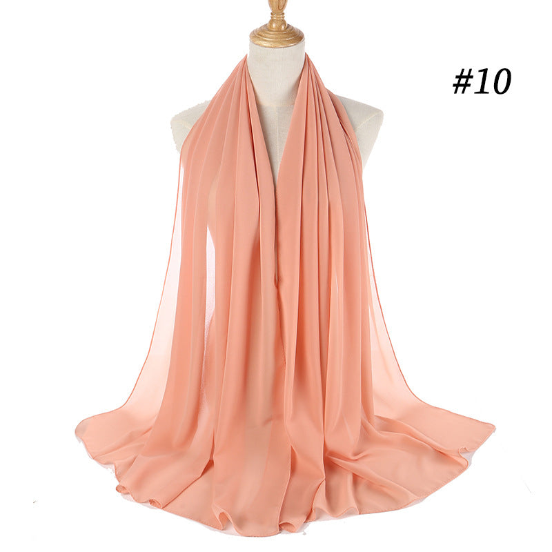 Monochrome Pearl Chiffon Bubble Scarf Headscarf
