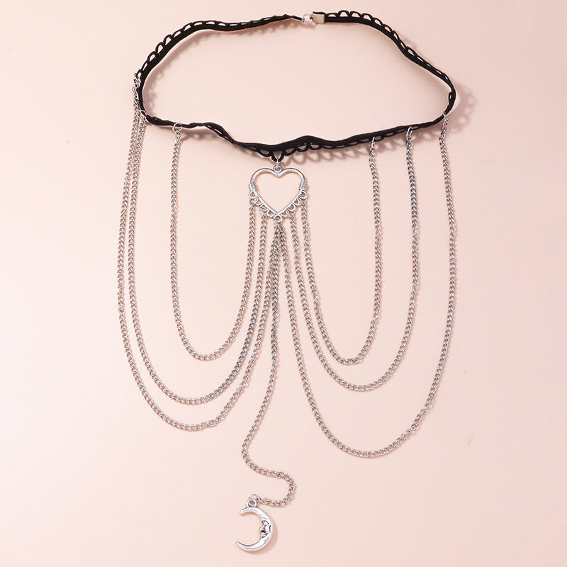 Casual Beach Love Moon Leg Ring Body Chain