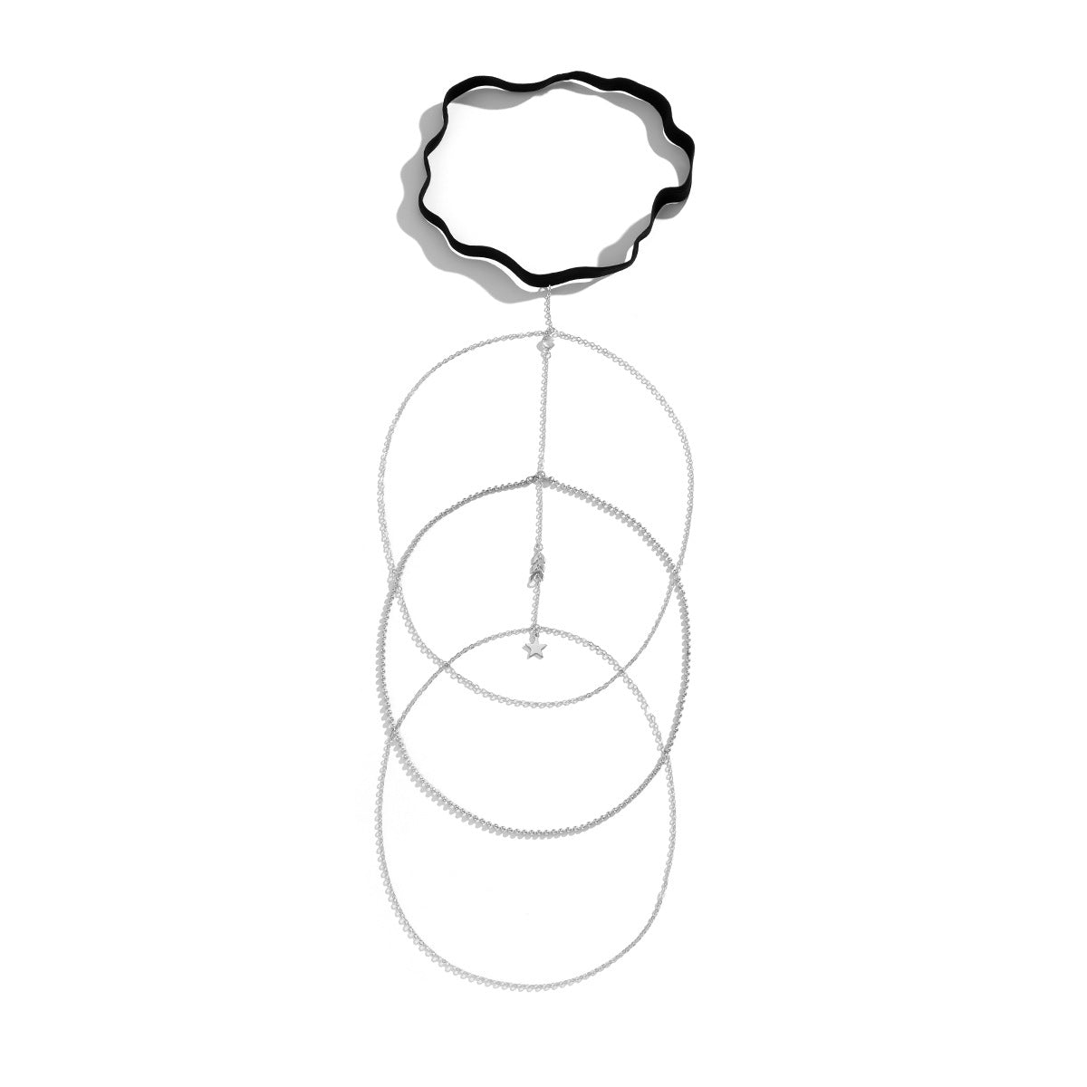 Multilayer Pentagram Stretch Ball Body Chain