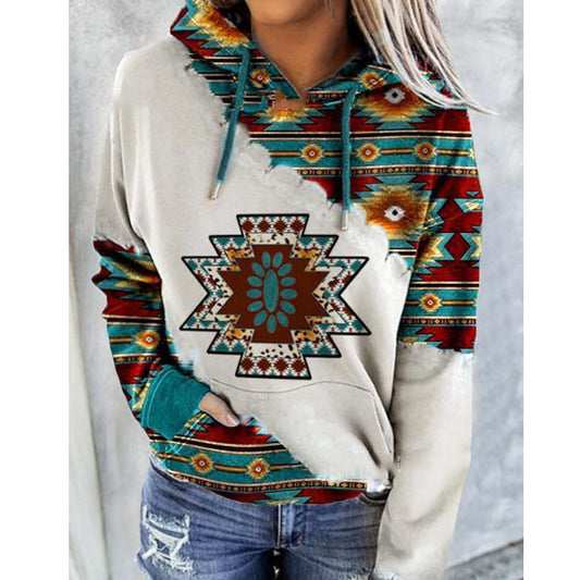 Fashion Women's Ethnic Style Printed Sweater