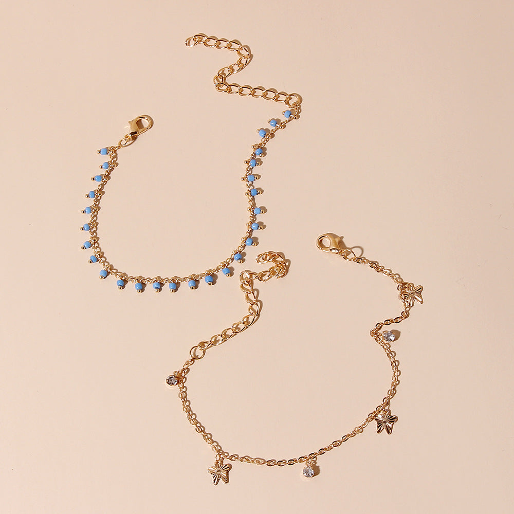 Fashion Star Beach Metal Anklet Set