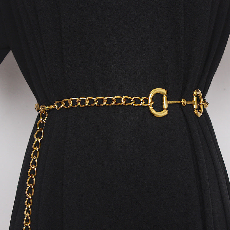 All-Match Elegant Metal Letter Waist Chain