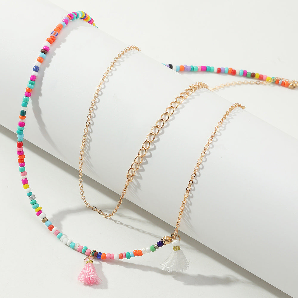 New Fashion Soft Terracotta Rice Bead Body Chain