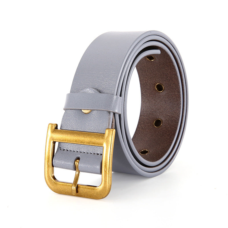 Leather cowhide wide girdle belt