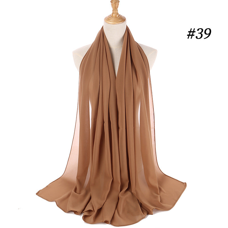Monochrome Pearl Chiffon Bubble Scarf Headscarf