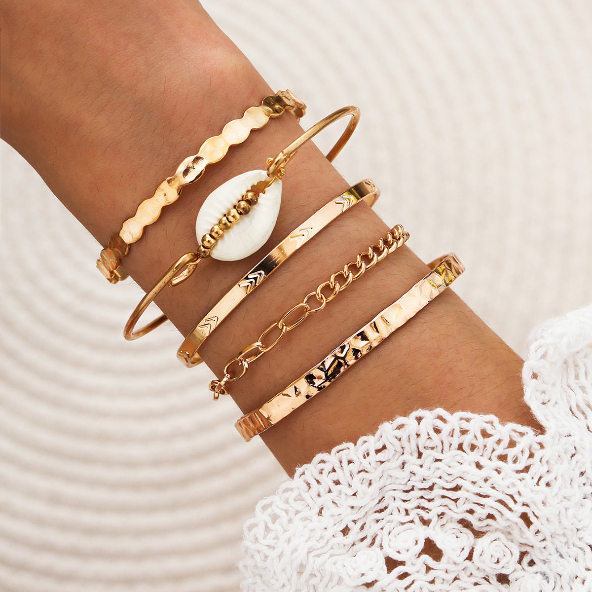 Water Ripple Arrow Bracelet 5 Piece Set