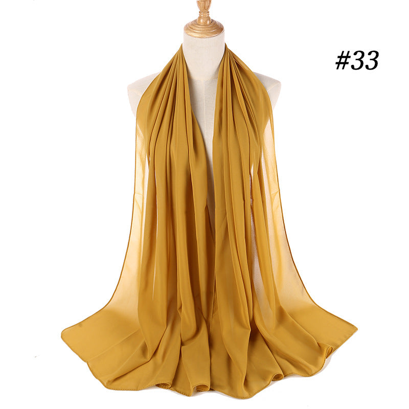 Monochrome Pearl Chiffon Bubble Scarf Headscarf