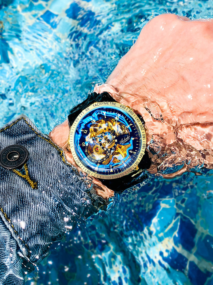 Men's Automatic Hollow Student Waterproof Mechanical Watch