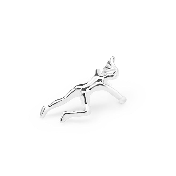 Hot Sell Fashion Personality Climbing Human Shaped Clip Earring