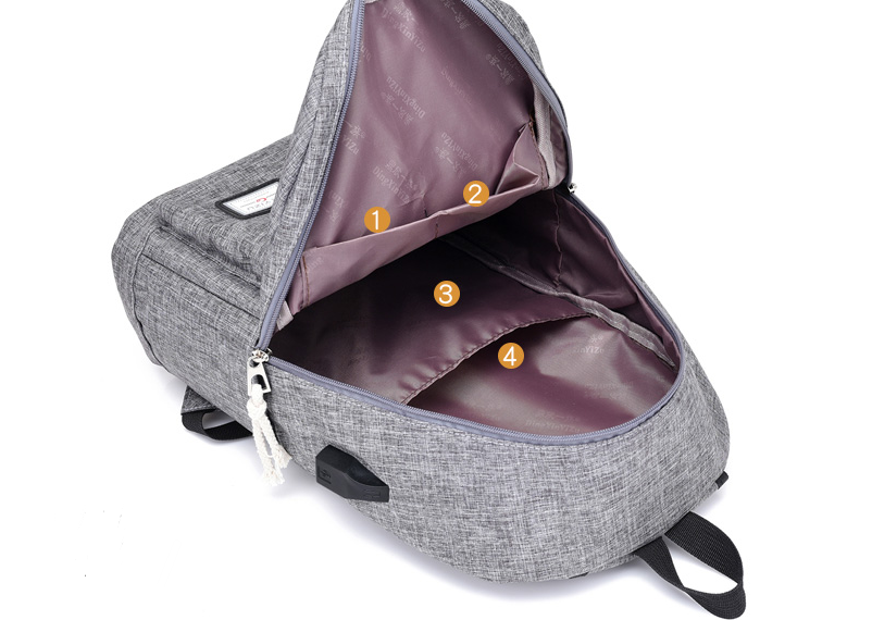 Casual backpack travel usb charging backpack