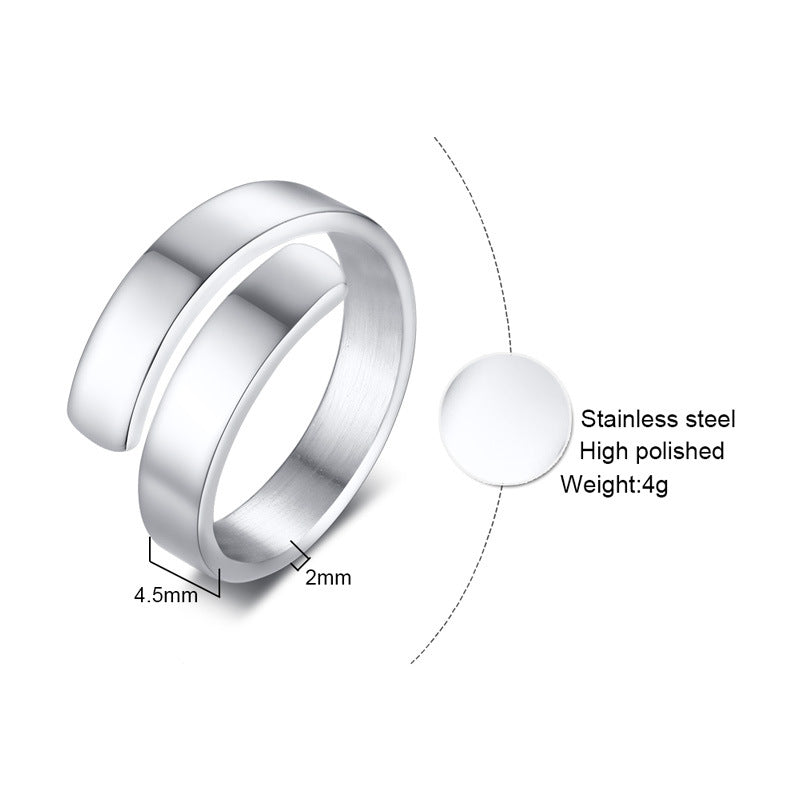 Fashionable And Simple Style, Ring, Trendy Creative Matching Men's And Women's Rings