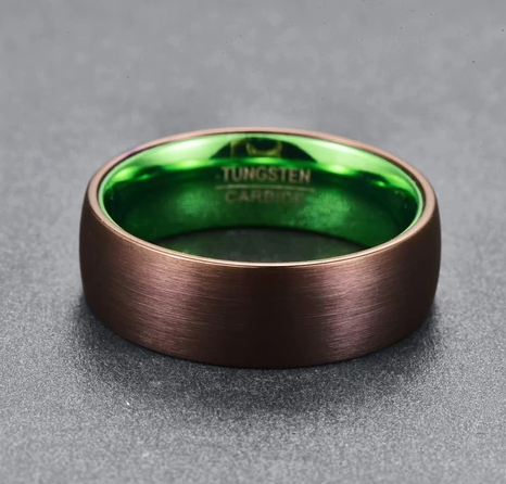 Plated Green Tungsten Carbide Ring