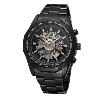 Swiss Men's Fashion Leisure Electroplating Tungsten Steel Automatic Mechanical Watches