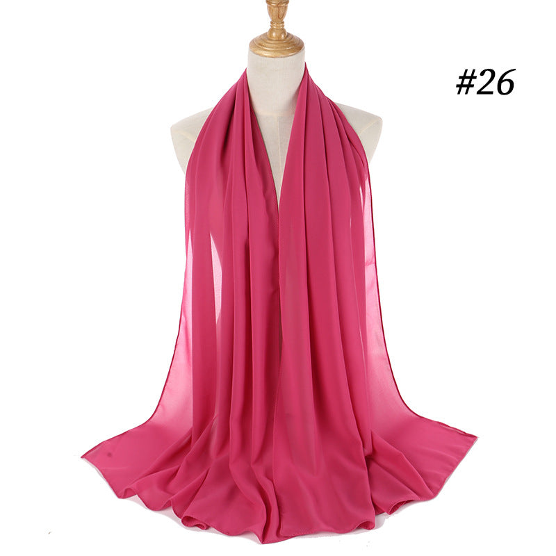 Monochrome Pearl Chiffon Bubble Scarf Headscarf