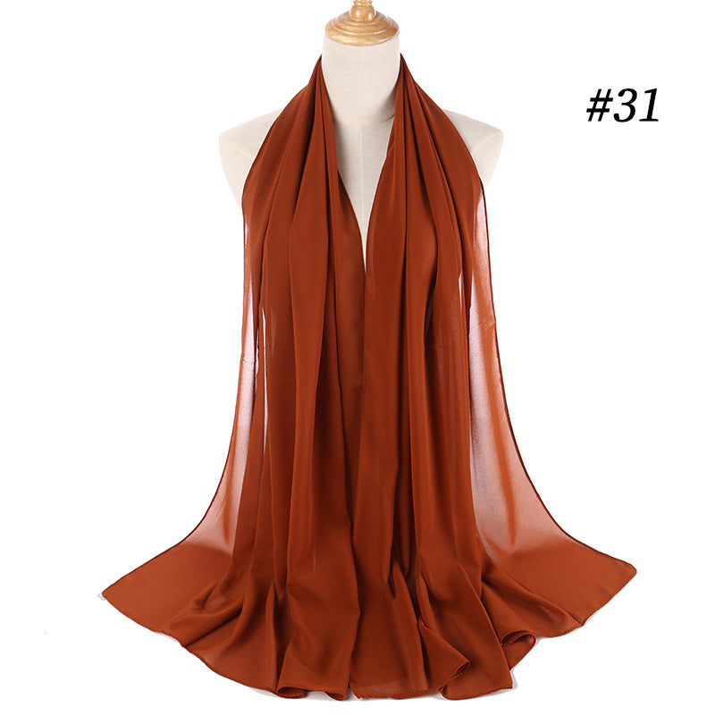 Monochrome Pearl Chiffon Bubble Scarf Headscarf