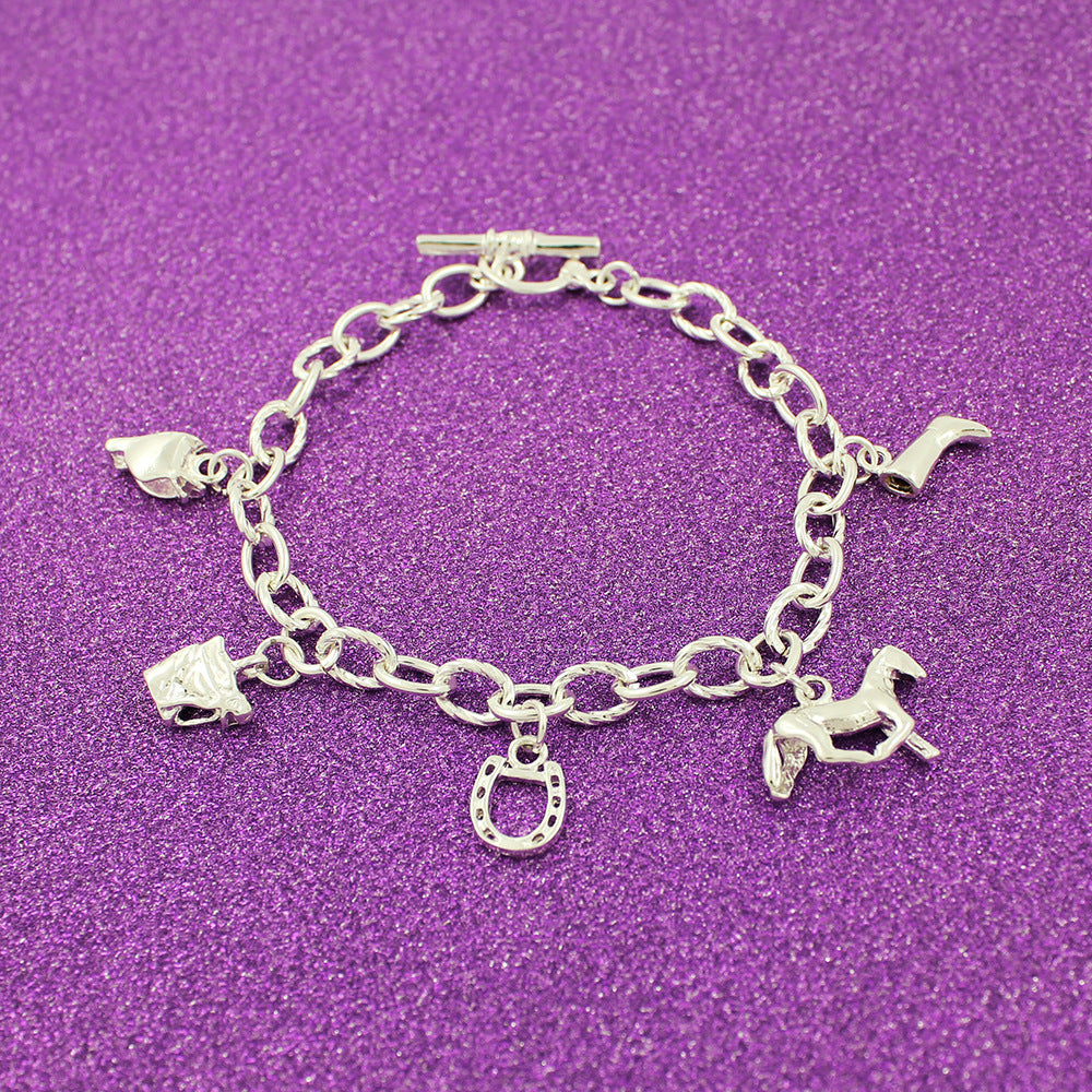 Electroplated silver horseshoe