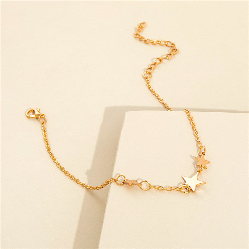 Temperament Simple Style Fashion Five-pointed Star Anklet