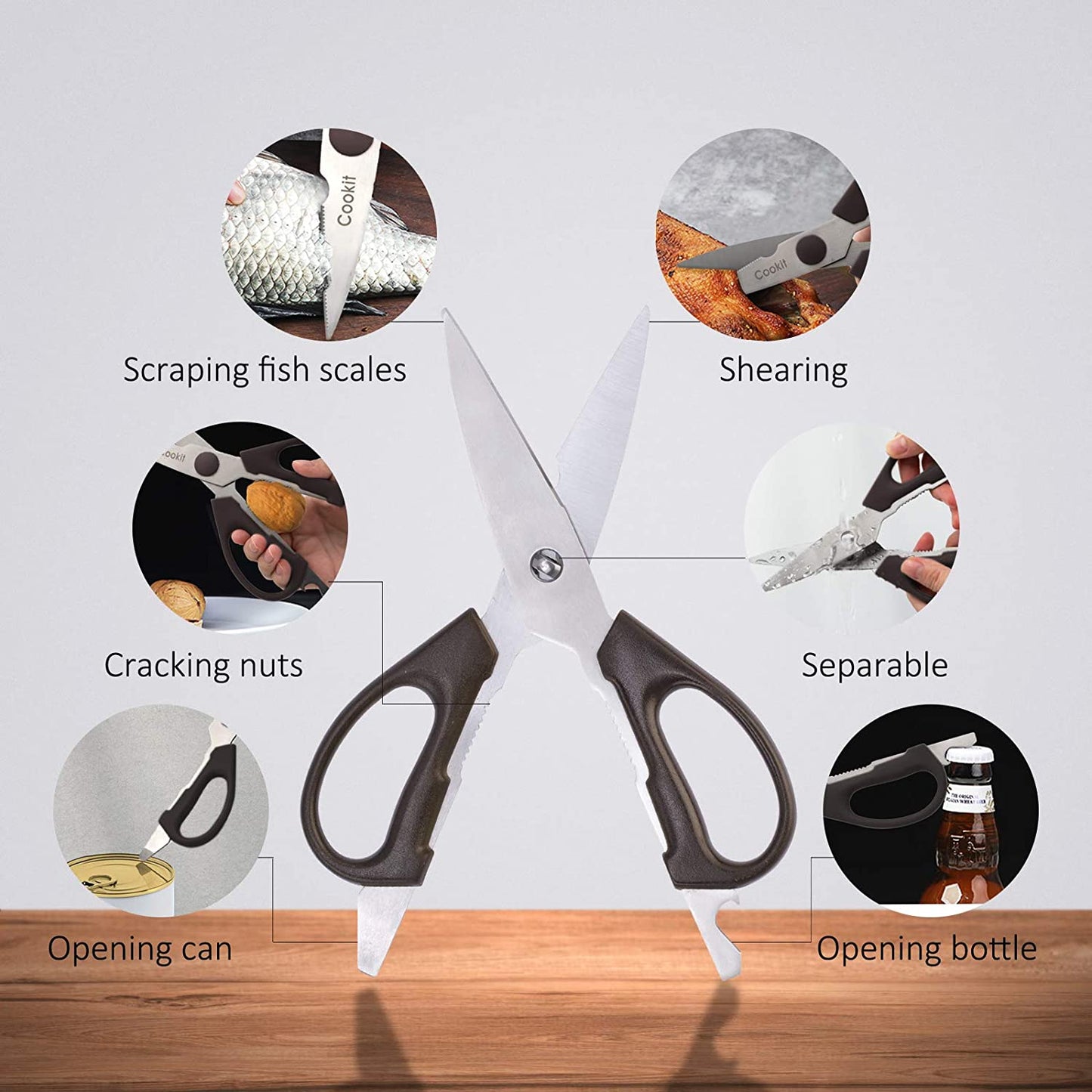 Kitchen Knife Sets, 15 Piece Knife Sets with Manual Sharpener