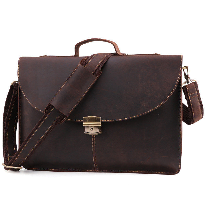 New Casual Retro Leather Cross Section Men's Bag