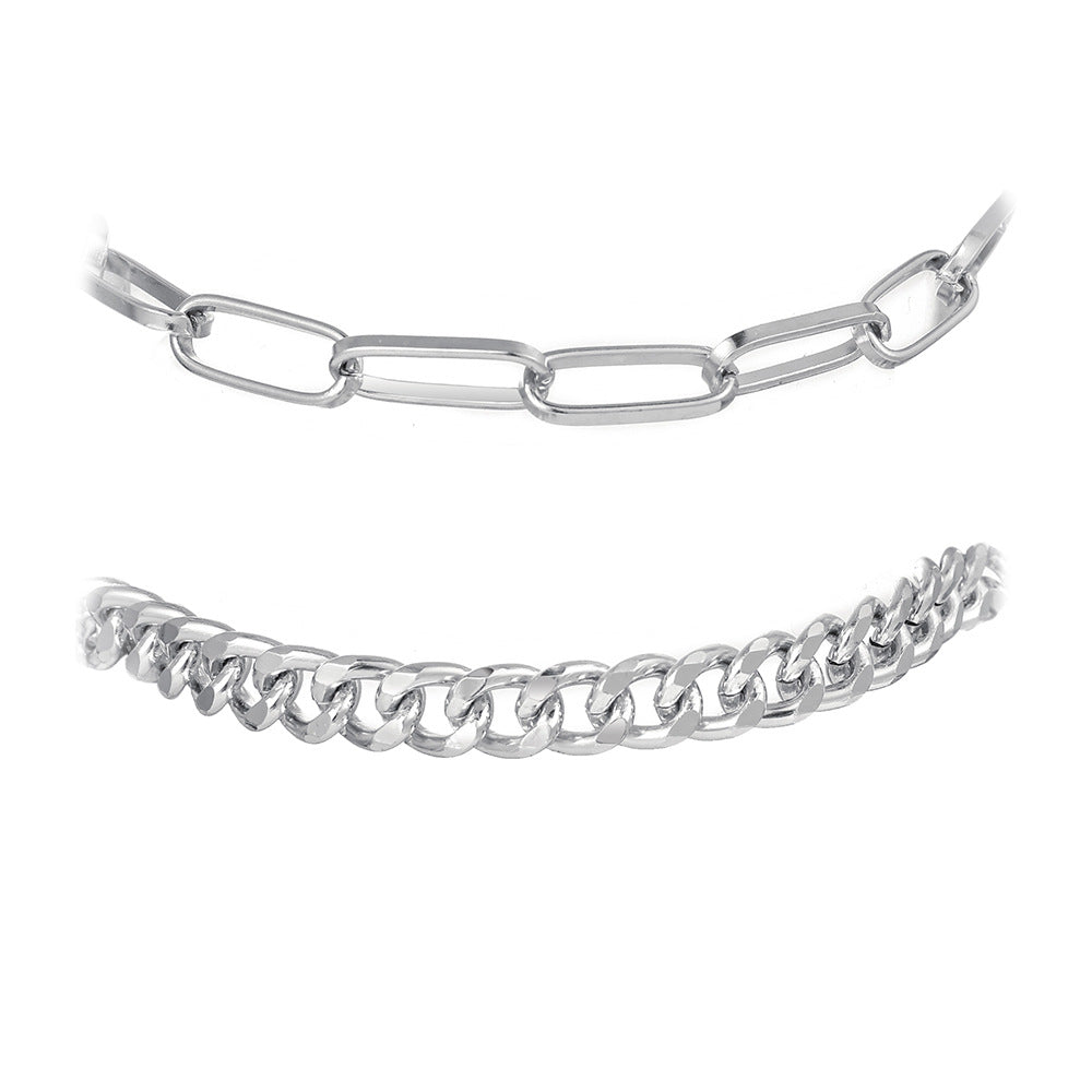 Personalized Fashion Thick Chain Anklet Set