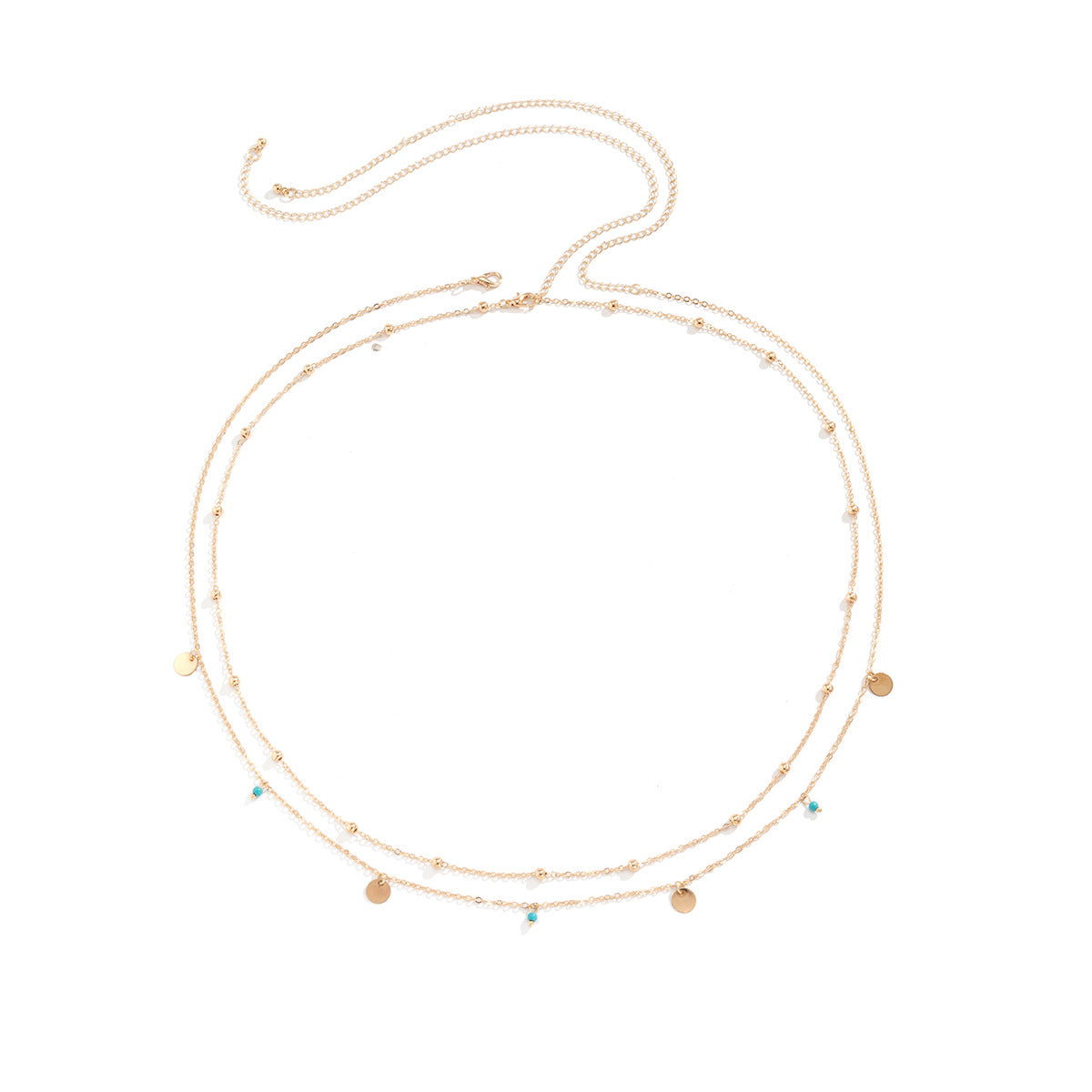 European And American Sexy Turquoise Sequin Pendant Waist Chain