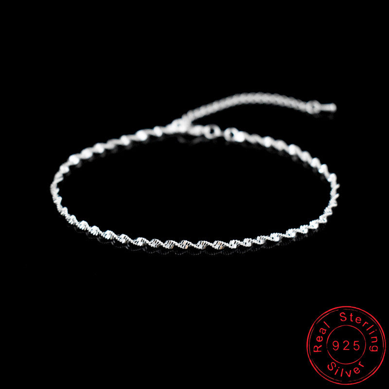 Vintage popular women's silver anklet