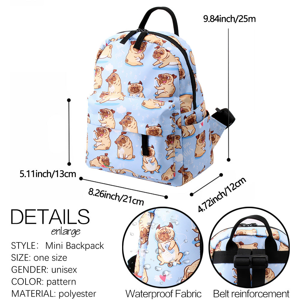 Computer Backpack Fashion Dog Backpack Waterproof HD Printing