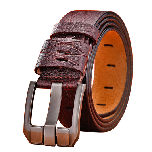 Versatile leather belt for men