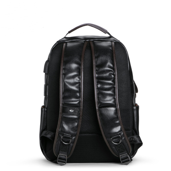 Men's Travel Leather Computer Backpack