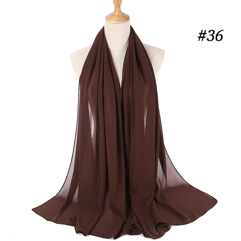 Monochrome Pearl Chiffon Bubble Scarf Headscarf