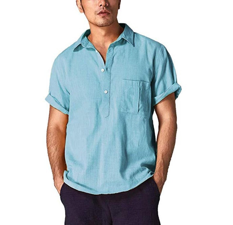 Men's shirt with short sleeves
