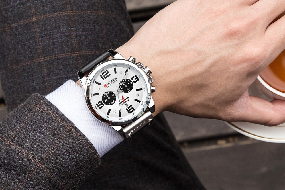 Fashion Classic Chronograph Watch Men Brand Sport CURREN 8314