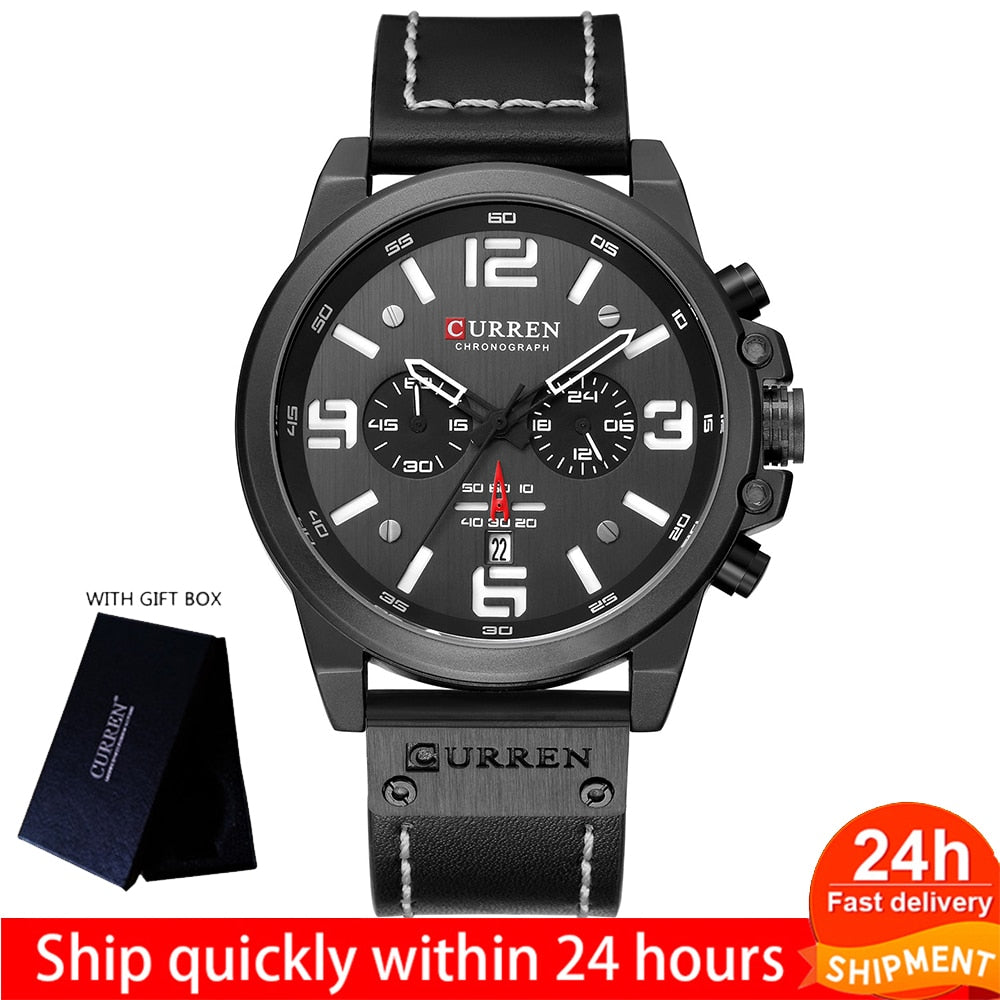 Fashion Classic Chronograph Watch Men Brand Sport CURREN 8314