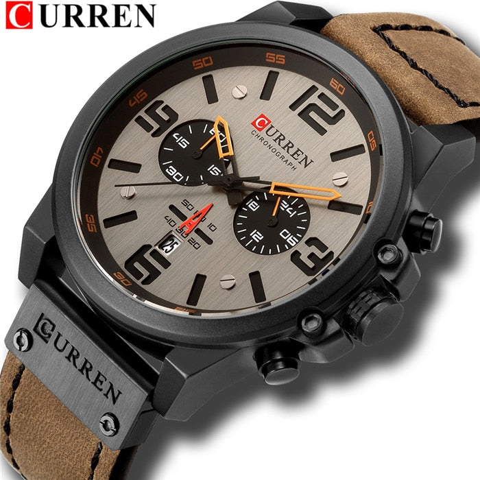 Fashion Classic Chronograph Watch Men Brand Sport CURREN 8314