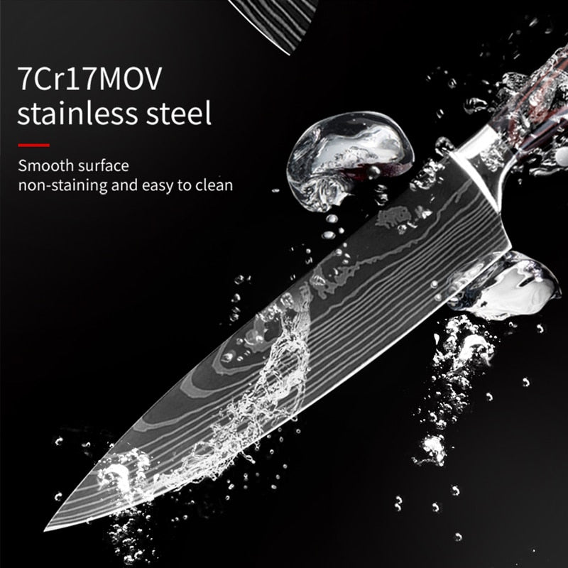 Japanese Upgraded Stainless Steel Chef Knife Set