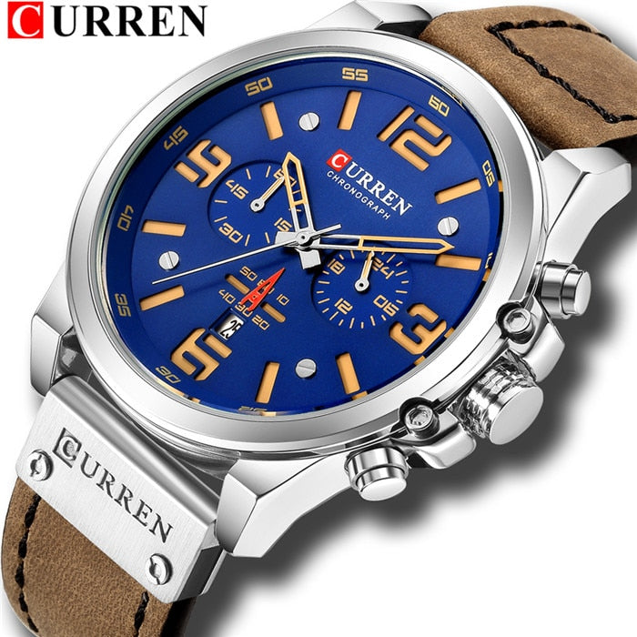 Fashion Classic Chronograph Watch Men Brand Sport CURREN 8314