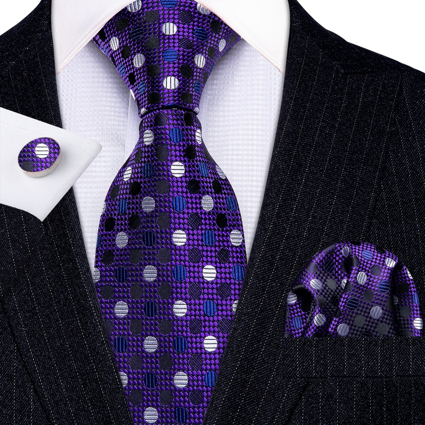 Fashion Designer Red Skull Men Tie Set 8.5cm Silk Handkerchief Ties for Men