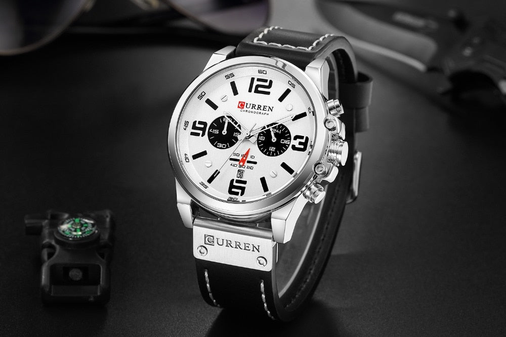 Fashion Classic Chronograph Watch Men Brand Sport CURREN 8314