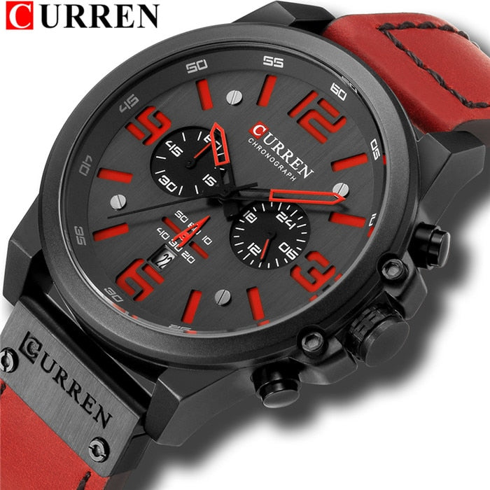 Fashion Classic Chronograph Watch Men Brand Sport CURREN 8314
