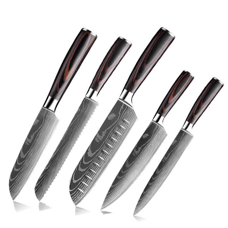 Japanese Upgraded Stainless Steel Chef Knife Set